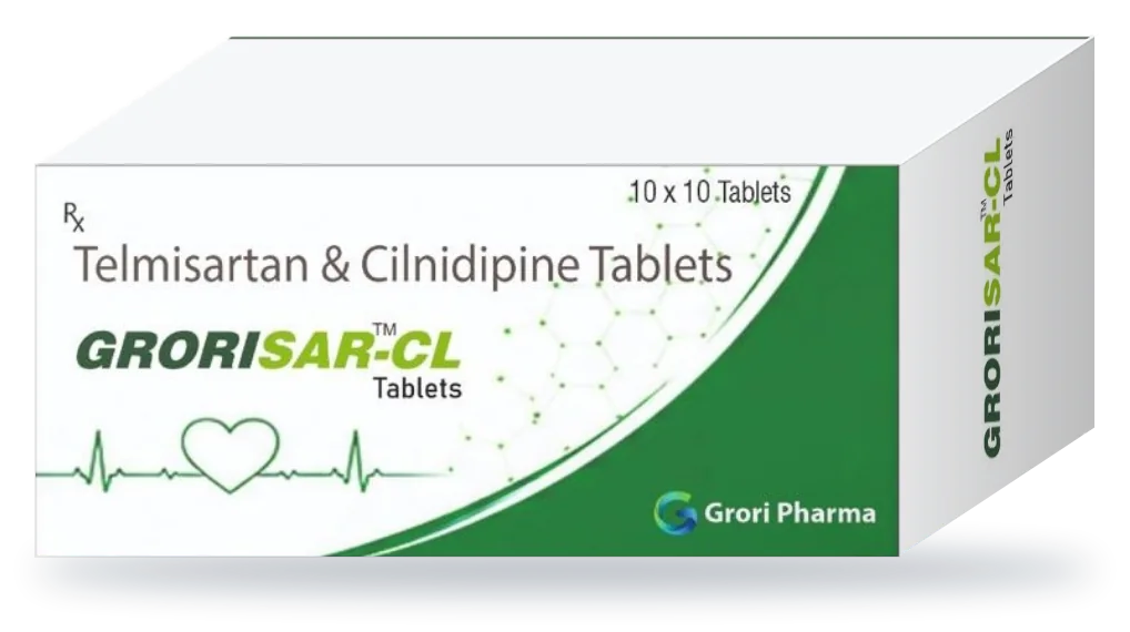 Grorisar-CL pack: Telmisartan 40 mg + Cilnidipine 10 mg